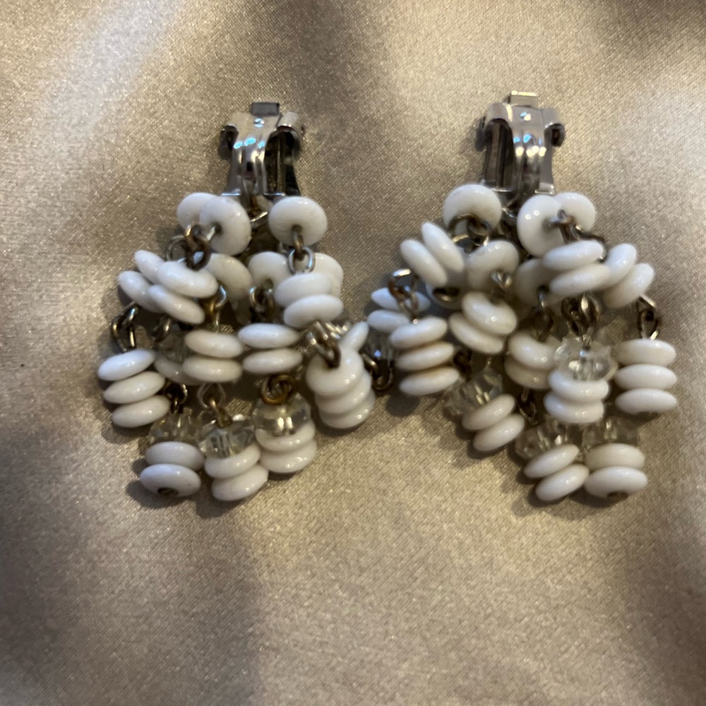 Vintage Laguna waterfall earrings with clip-on backs. Authentic, signed.